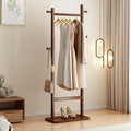 Modern Wooden Freestanding Coat Rack, Umbrella Holder & Shoe Shelf