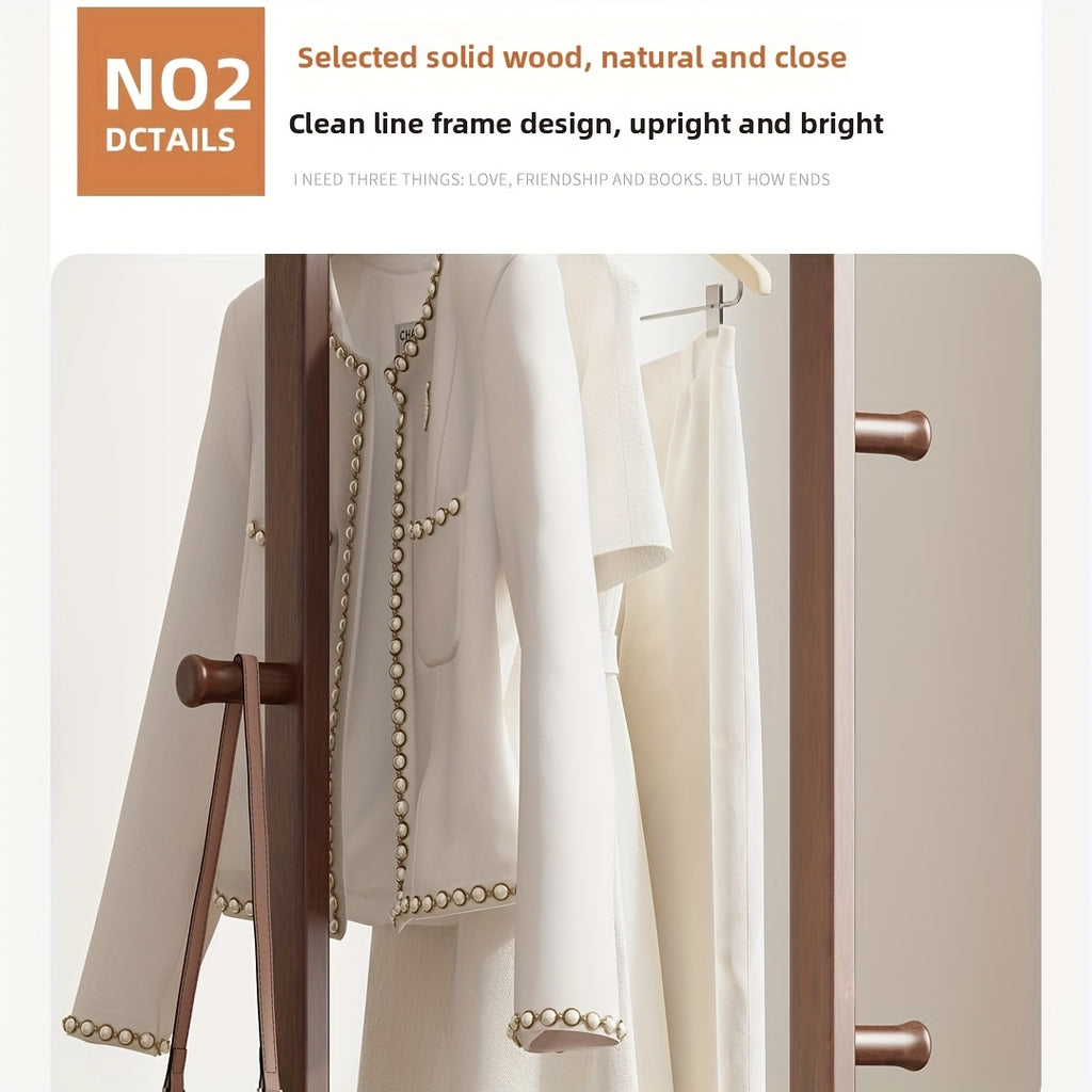 Modern Wooden Freestanding Coat Rack, Umbrella Holder & Shoe Shelf