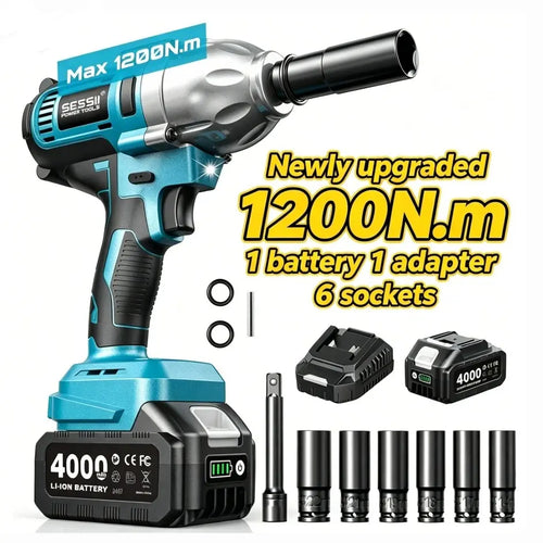 3‑in‑1 Cordless 1/2 Inch Impact Wrench