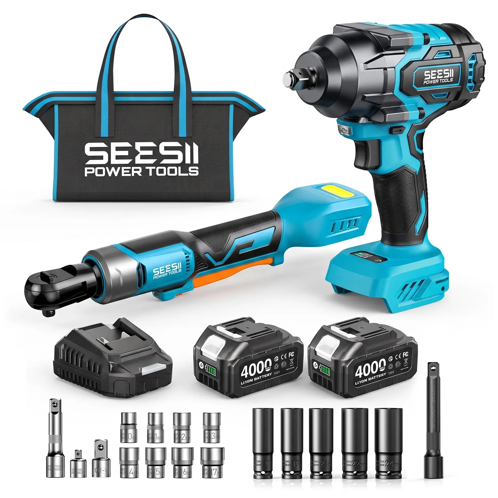 3‑in‑1 Cordless 1/2 Inch Impact Wrench
